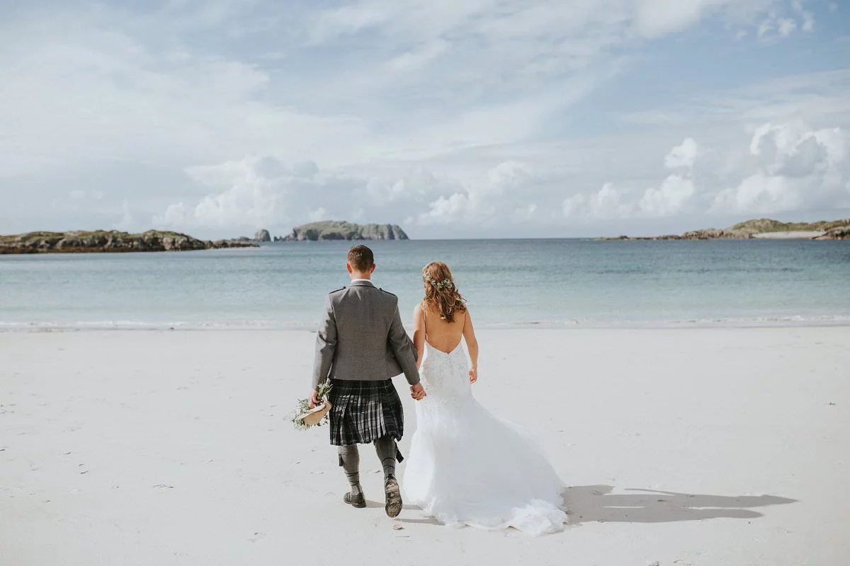 bosta beach wedding scotland photography
